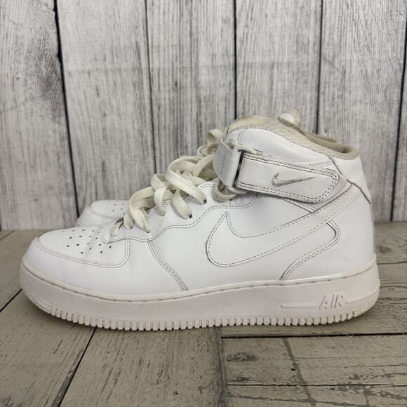 Nike Air Force 1 Mid \'07 Mens Size 12 Shoes Triple White 315123-111 main image 9